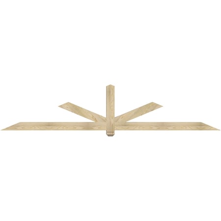 Ekena Millwork Kennewick Rough Sawn Timber Gable Bracket, Douglas Fir, 108"W x 22"H x 4"D x 4"F, 5/12 Pitch GBW108X22X0404KEN00RDF